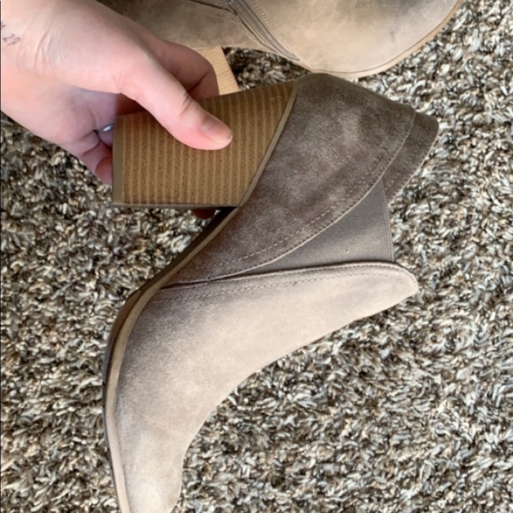 Suede high heels